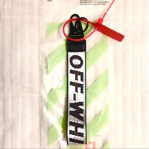 Off White Lanyard Keychain